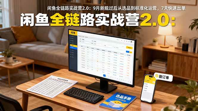 （16263期）闲鱼全链路实战营2.0：9月新规过后从选品到标准化运营，7天快速出单