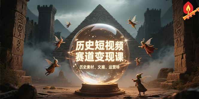 （15386期）历史短视频赛道变现课，百集素材库应用，文案剪辑技巧，账号运营全案