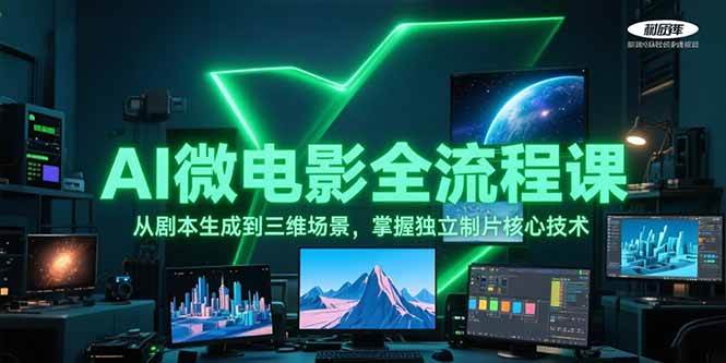 （15195期）AI微电影全流程课，从剧本生成到三维场景，掌握独立制片核心技术